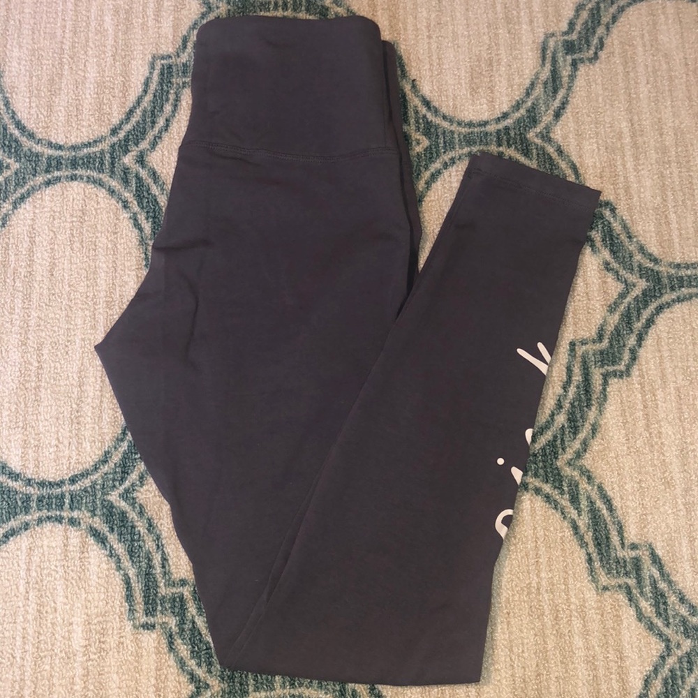 New pink, Victoria’s Secret leggings, dark gray